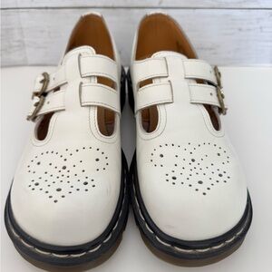 Vintage White Dr. Martens Mary Jane Shoes